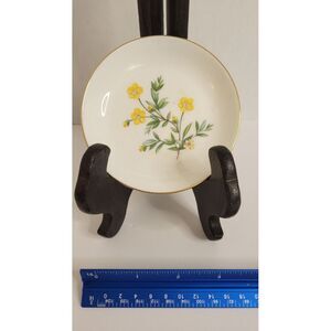 Minton Meadow, Smooth, Floral,‎ Gold Trim: Bread Plate 6 3/8"